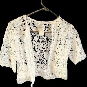 Isaac Mizrahi Live! Embroidered Mesh Cardigan